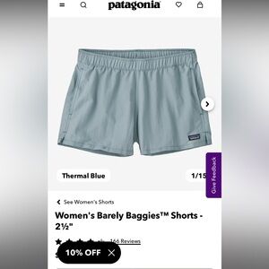 patagonia barely baggy shorts size small